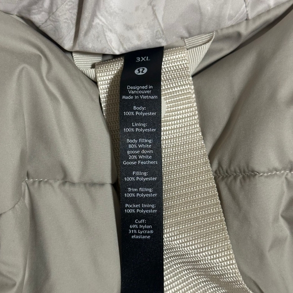 🔥NWT LULULEMON MEN'S DOWN JACKET MAPLE METAMORPHOSIS LIGHT NEUTRAL MULTI 3XL - Picture 9 of 14
